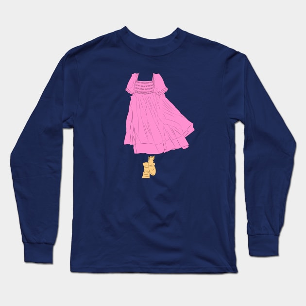 Villanelle's Pink Dress Long Sleeve T-Shirt by LiLian-Kaff